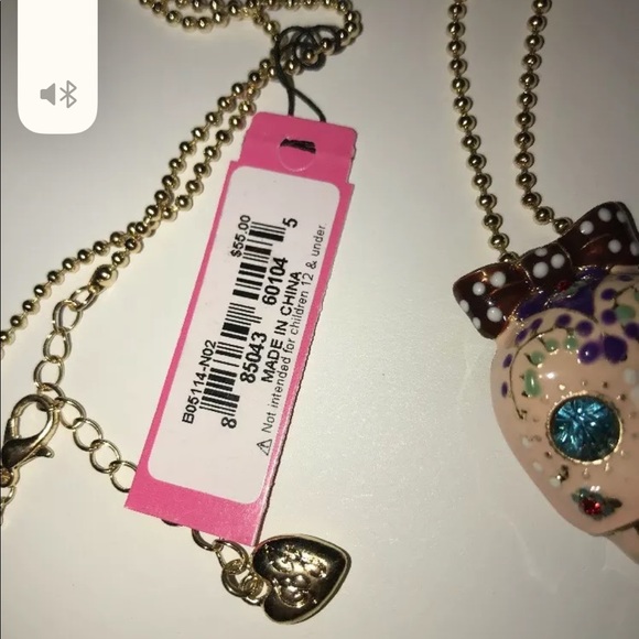 Pink Sugar Skull Necklace New Betsey Johnson - Picture 5 of 8